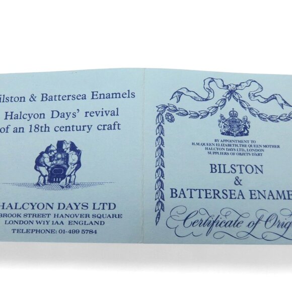 BILSTON And BATTERSEA Enamel Silver Jubilee Box England Vintage Limited Edition - Picture 7 of 10